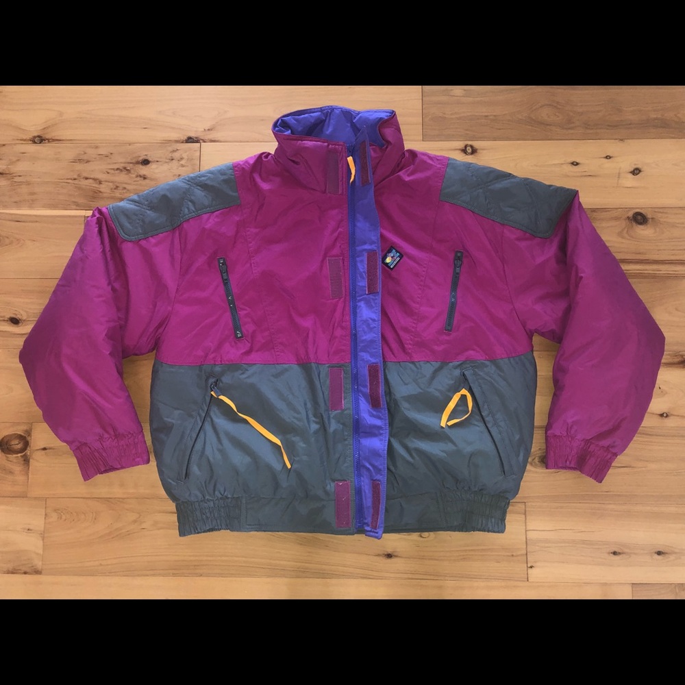 VTG WOOLRICH COLORBLOCKED DOWN SKI JACKET 80s PUFF